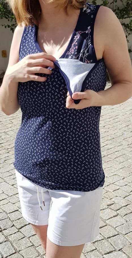 ebook Schnittmuster Stilltop Ingrid Umstandstop Stillfunktion nähanleitung königin Mutter