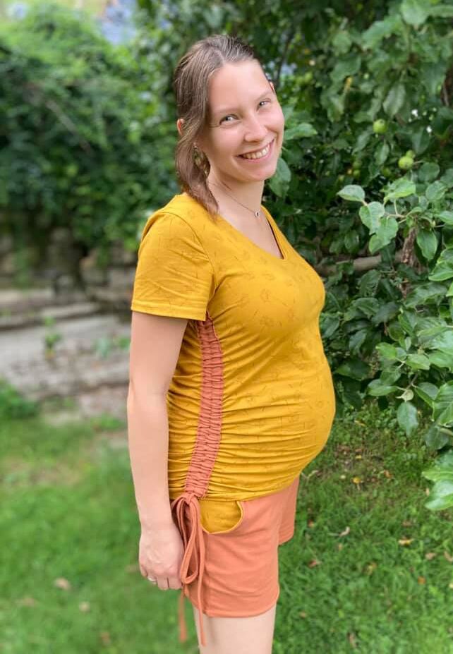 ebook Schnittmuster Umstandsshirt schwangerschaftsshirt shirt schwangerschaft langarm tshirt